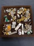 Men's jewelry, some sterling silver, cufflinks, tie bars