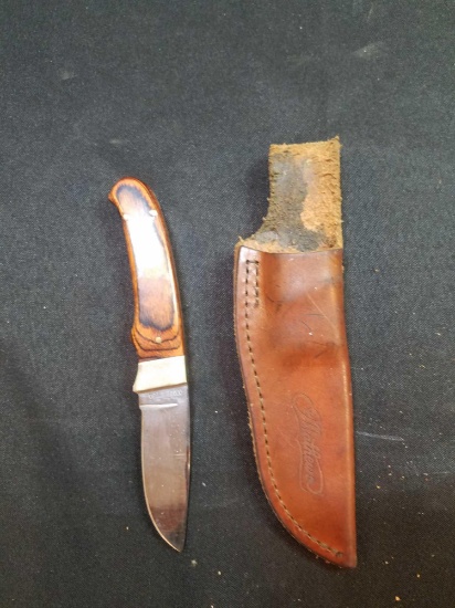 Utica cutlery knife w/sheath Mathews design circa 1970s