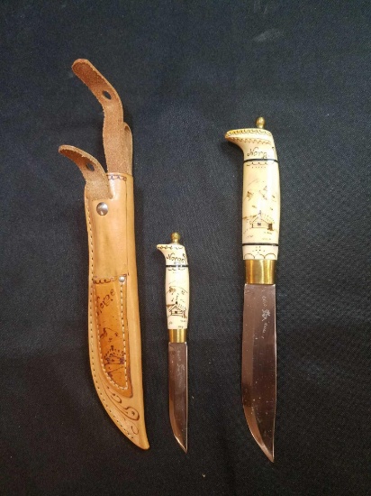 Geilo Norge knife set with sheath