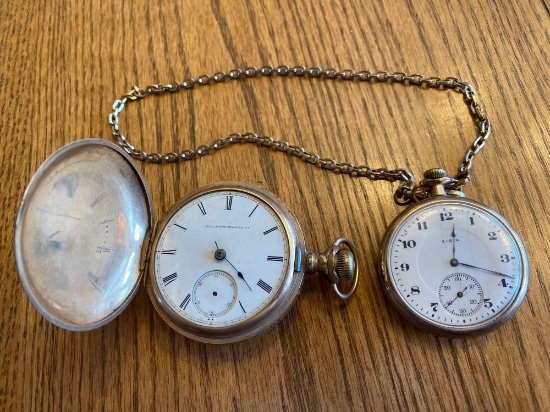 Elgin 17J & Illinois pocket watches. Illinois missing hour & second hands.