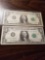 $1 notes, both 1963B. Bid x 2