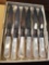 Set of 6 knives marked sterling on handles
