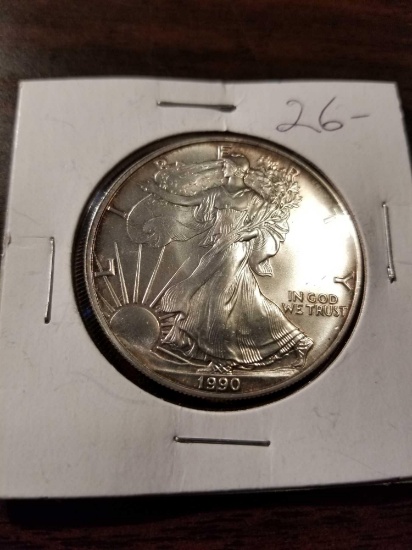 1990 American Eagle silver dollar