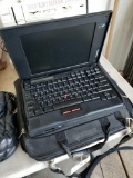 IBM laptop computer and case