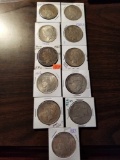 Peace silver dollars, 1922-1934. Bid x 11