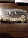 Buffalo nickels, bid x 40