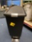 Simple human black trash can with foot pedal