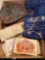 Middlefield banking advertising money bags, old postcards, vintage Cleveland browns tickets, old