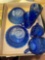 Shirley Temple blue glass bowls and cups