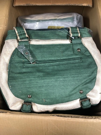 Box of new Ives green apple purses