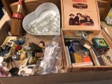Small toys, wade animals, match boxes, etc