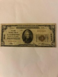$20 bank note National Bank of Washington 1929