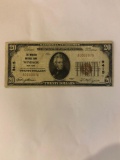 $20 bank note Windsor National Bank 1929