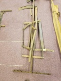 Buck saws, scythe, grain rake