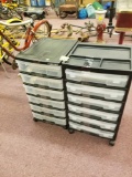 Pair of organizers on casters