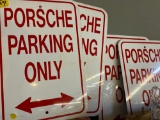 4 Porsche parking signs