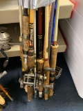 Group of fishing poles