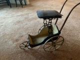 Vintage Doll Carriage W/ Canopy