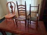(3) early doll Chairs