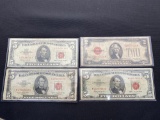 Red Seal Notes 1953 & '63 $5, 1928 $2