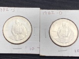 1982s & 1982d George Washington Half Dollar higher grade