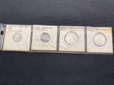 Assorted Early coins 1877 seated dime, 1868 3... nickel, 1875 seated quarter, 1915d barber quarter