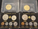 U.S. Presidential Coin sets, gold plated Eisenhower dollars