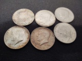 Assorted Half Dollars Most Silver