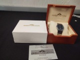 Swiss Tungsten Watch w/ wood Display Case