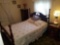 Sumpter 4 pc bedroom suite, includes full size bed, mattress/boxspring, chest, dresser with mirror,