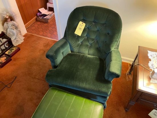 Swivel green chair and lazy boy recliner