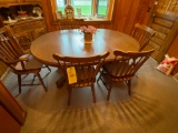 Dinette table with 5 chairs two leaves