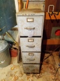 File cabinet with wire and hardware