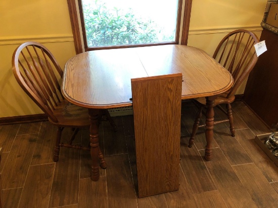 Oak Dinette with Four Chairs