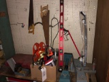Partial Huskey Tool Set, Level, Saws, Tools
