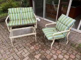 Patio glider, chair and stand