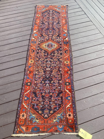 Oriental handmade runner, 9.5 x 2.8