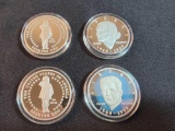 (4) .999 Silver Commemorative Coins
