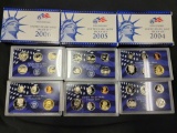 2004, 2005, 2005 US Mint Proof Sets