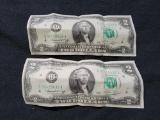 (2) 1976 Series $2 Bills