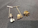 (2) Tie Pins and Bulldog Pin