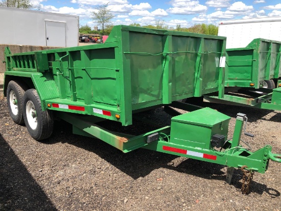 2004 MORITZ dump trailer. 12,000 pound GVW. Pintle hitch. Ramps.