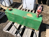 Approx. 50 gallon steel fuel tank with hand pump