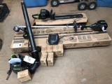 New Green Works commercial rechargeable lawn equipment, nine batteries