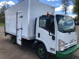 2012 Isuzu box truck with 58,430 miles, 14 foot morgan box and electric liftgate