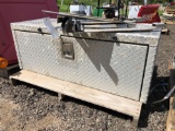 Aluminum truck box with mounting brackets