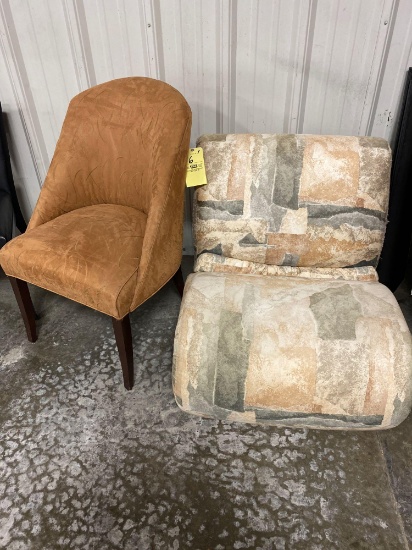 Pair upholstered chairs