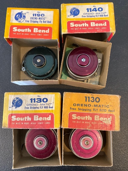 (4) South Bend Oreno Magic reels (1130, 1140, 1190).