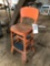 Vintage orange stool