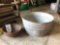 Cast iron bucket, galvanized wash tub